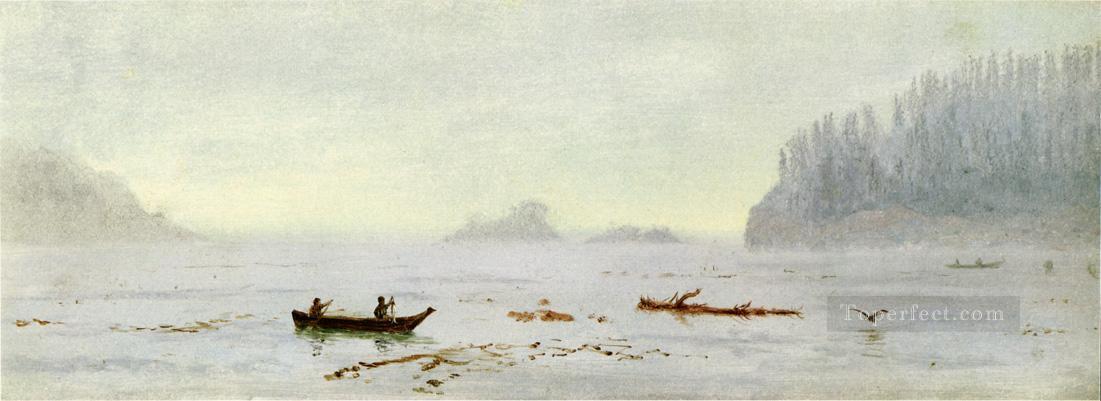 Indian Fisherman luminism seascape Albert Bierstadt Oil Paintings